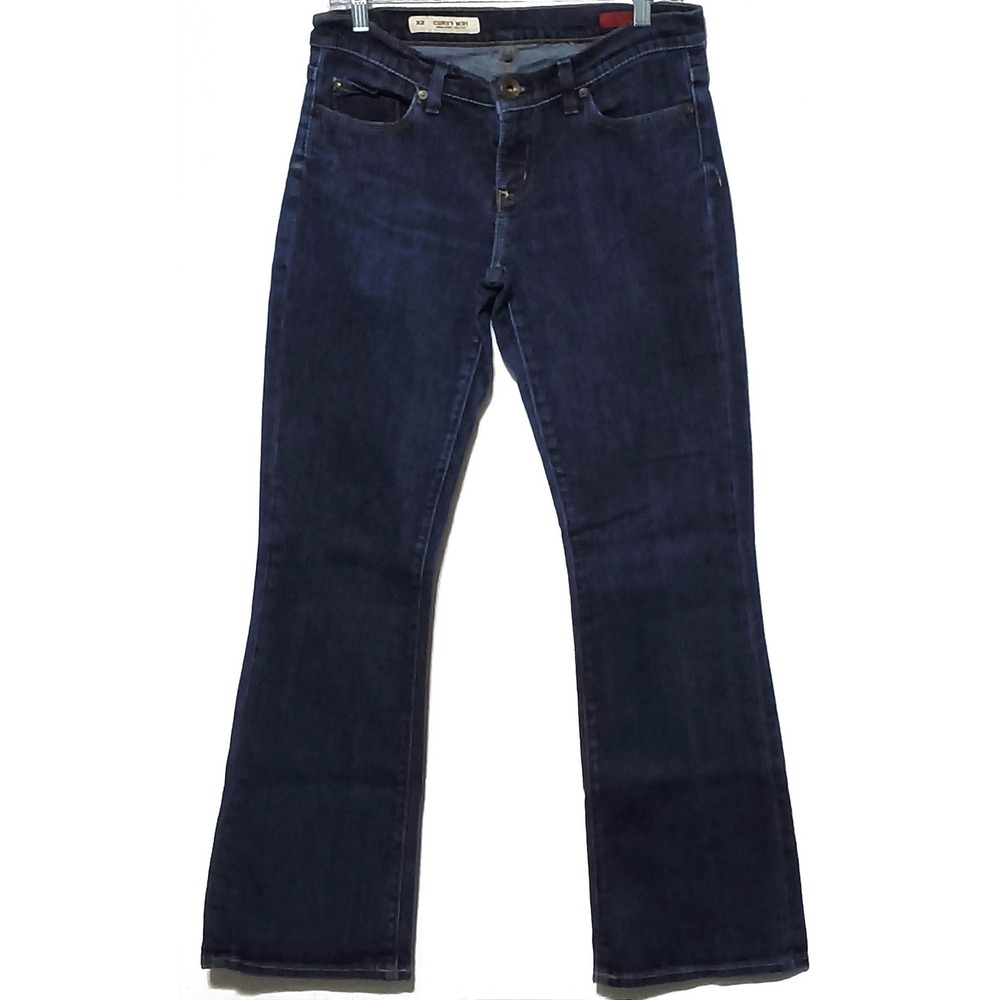 X2 Curvy Boot Cut Jeans Women 30 x‎ 30.5 Dark Blue Stretch Regular Rise Denim